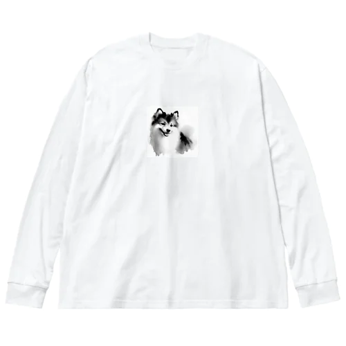 水墨犬 Big Long Sleeve T-Shirt