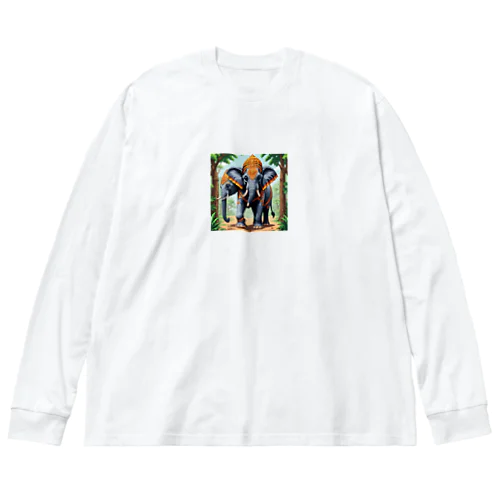 ドットアジアンゾウ Big Long Sleeve T-Shirt