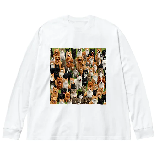 犬と猫 Big Long Sleeve T-Shirt