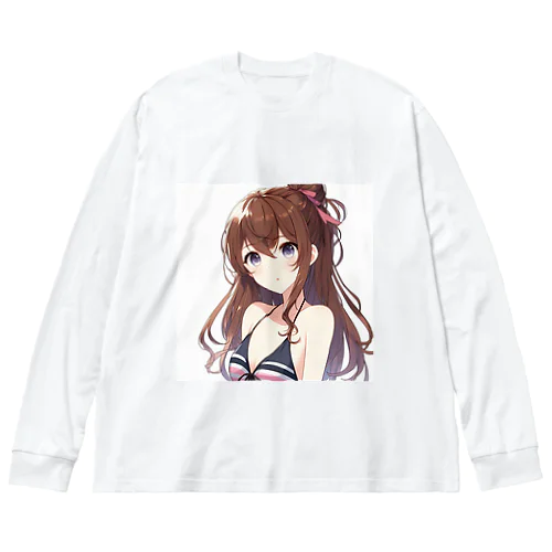 水着を選ぶ少女 Big Long Sleeve T-Shirt