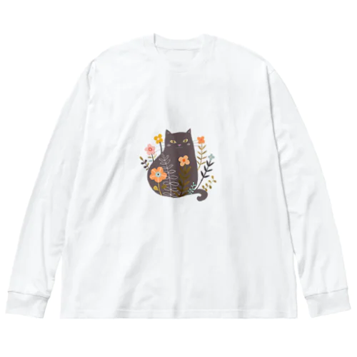 にゃんばな ビッグシルエットロングスリーブTシャツ