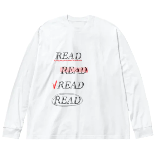 READ READ READ READ ビッグシルエットロングスリーブTシャツ