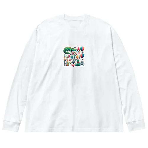 アニマルアルファベット ビッグシルエットロングスリーブTシャツ