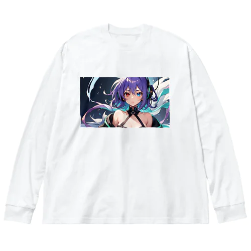 紫髪のオッドアイ美少女 Big Long Sleeve T-Shirt