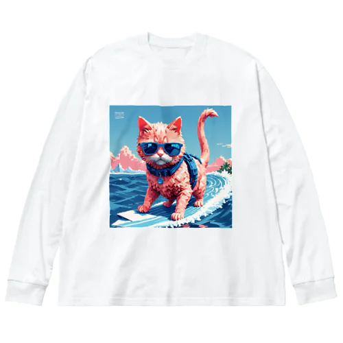 サーファーキャット ビッグシルエットロングスリーブTシャツ