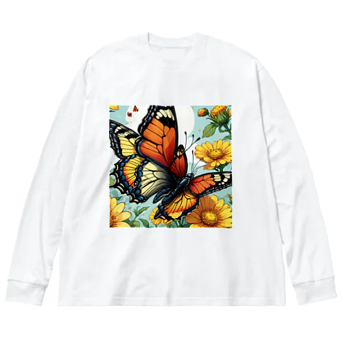 美しき蝶の舞 ビッグシルエットロングスリーブTシャツ