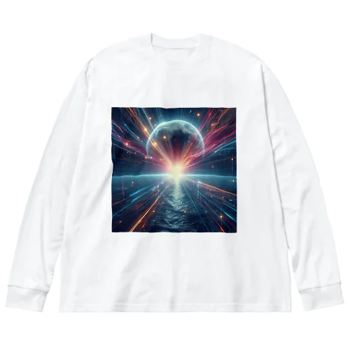 宇宙の美しい未来を切り開く月の輝き✨ Big Long Sleeve T-Shirt