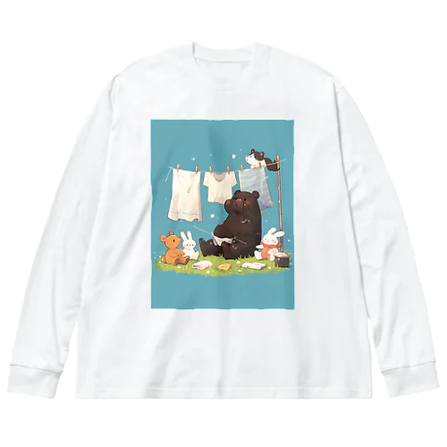 洗濯日和　なでしこ1478 Big Long Sleeve T-Shirt