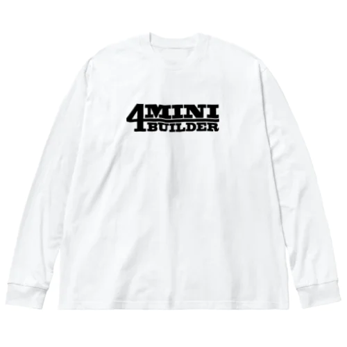 4miniビルダー ４ミニ バイク ブラック ビッグシルエットロングスリーブTシャツ