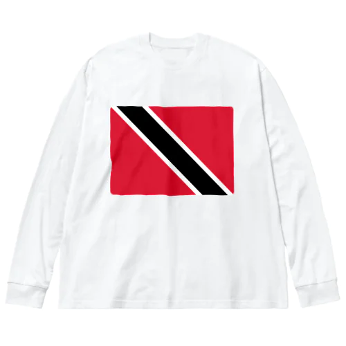 トリニダード・トバゴの国旗 ビッグシルエットロングスリーブTシャツ