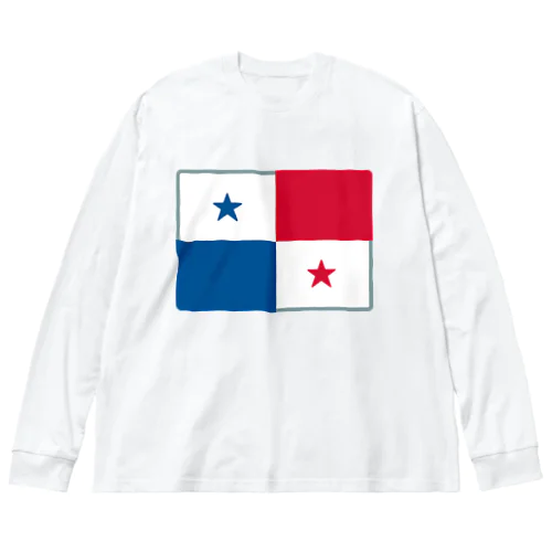 パナマの国旗 ビッグシルエットロングスリーブTシャツ