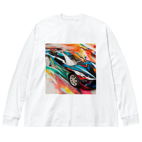 速さの彩り: 動きを捉えたアート Big Long Sleeve T-Shirt