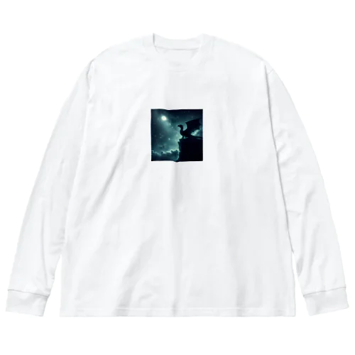 月と竜 Big Long Sleeve T-Shirt