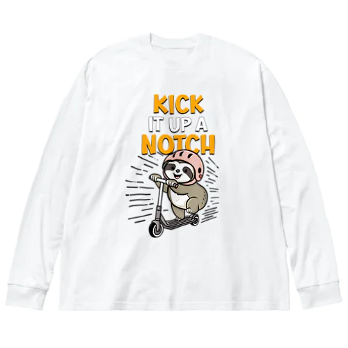 キックスケーターで怠け者パワーアップするぞ！ Big Long Sleeve T-Shirt