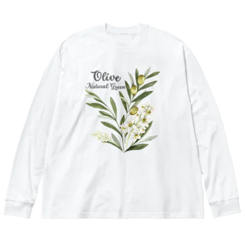 オリーブ ビッグシルエットロングスリーブTシャツ