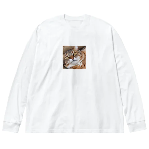 強面にゃんこ！ Big Long Sleeve T-Shirt