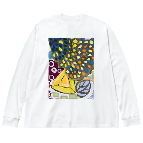 花　宝石　果物 ビッグシルエットロングスリーブTシャツ