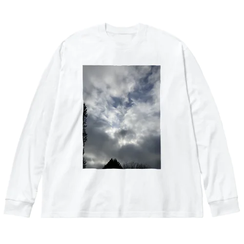 4月22日空と雲 ビッグシルエットロングスリーブTシャツ