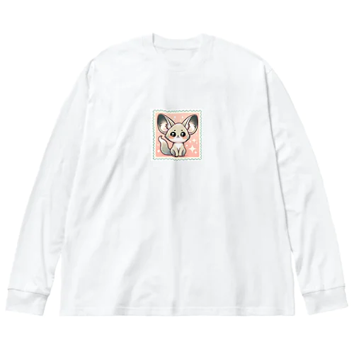 耳長フェネックちゃん21 ビッグシルエットロングスリーブTシャツ