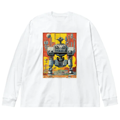 レトロで大きくてジャンクな戦闘用ロボットくん Big Long Sleeve T-Shirt