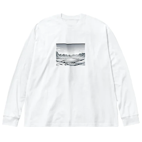 モノクロの雪景色 Big Long Sleeve T-Shirt