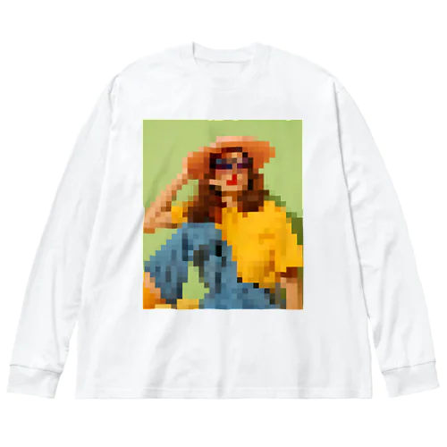 art woman mosaic Big Long Sleeve T-Shirt