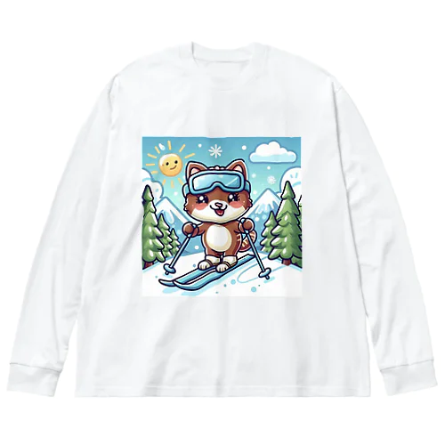 ふわふわねこ ビッグシルエットロングスリーブTシャツ