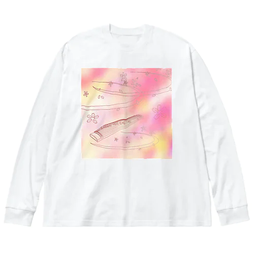 箏譜「春が来た」イメージ画像（正方形） Big Long Sleeve T-Shirt