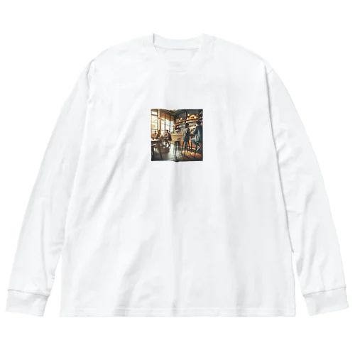 カフェの何気ないワンショット Big Long Sleeve T-Shirt