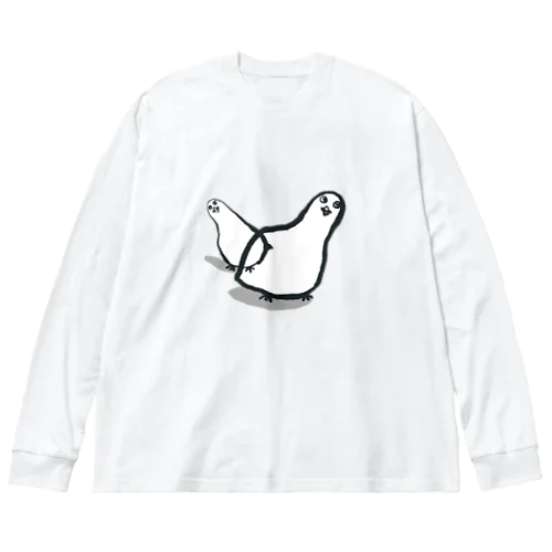 踊り尽くすぜ！鳥 ビッグシルエットロングスリーブTシャツ