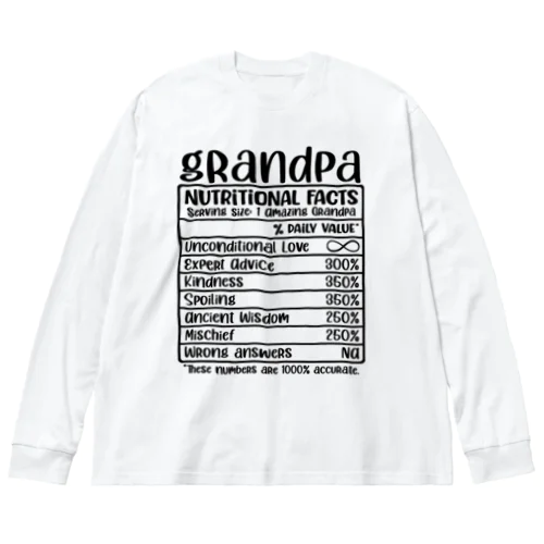 おじいちゃんの栄養成分 Big Long Sleeve T-Shirt