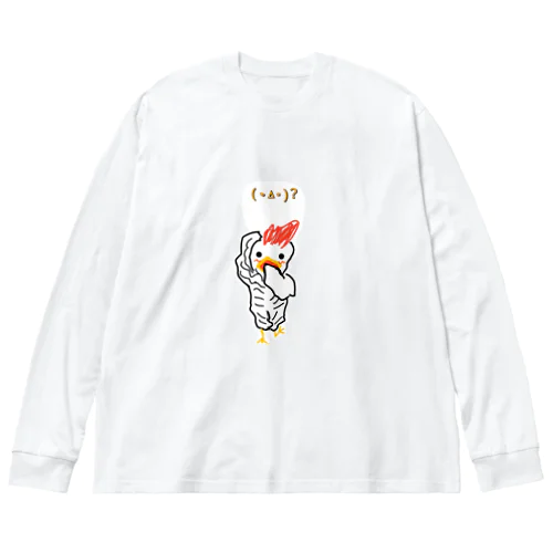 (*˙꒫˙* ) 顔ニワさん🐔 ビッグシルエットロングスリーブTシャツ