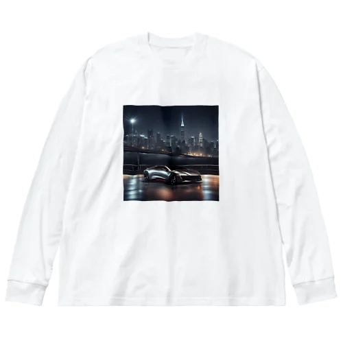 夜景と車🏙 ビッグシルエットロングスリーブTシャツ