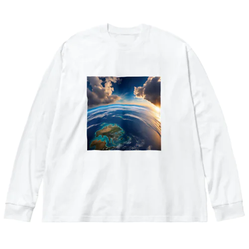 🌎美しい地球🌍 ビッグシルエットロングスリーブTシャツ