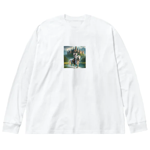 白馬に乗ったネコ王子様2 Big Long Sleeve T-Shirt