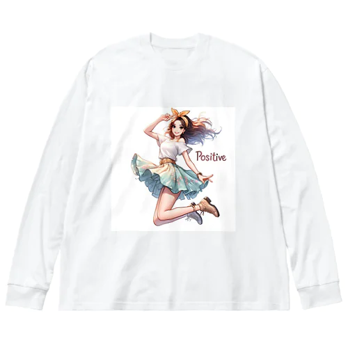 POSITIVE GIRL Big Long Sleeve T-Shirt