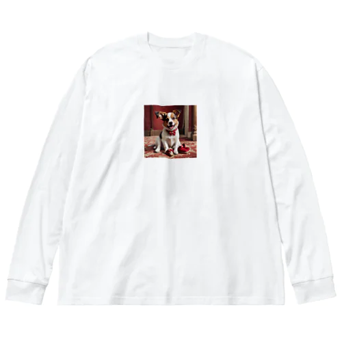 スリッパを持ち出している犬 Big Long Sleeve T-Shirt