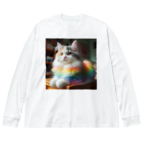 虹色CAT Big Long Sleeve T-Shirt