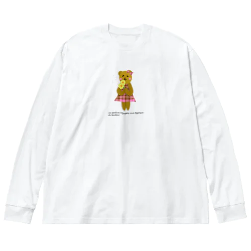 くまのノンチャン　お花の香り Big Long Sleeve T-Shirt