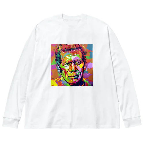 渋いおじさん　カラフル Big Long Sleeve T-Shirt