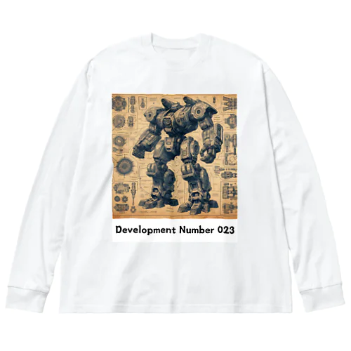 巨大人型兵器開発ナンバー023 ビッグシルエットロングスリーブTシャツ