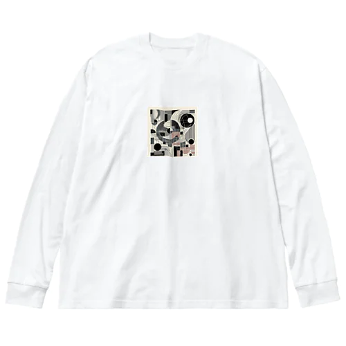 幾何学模様β ビッグシルエットロングスリーブTシャツ