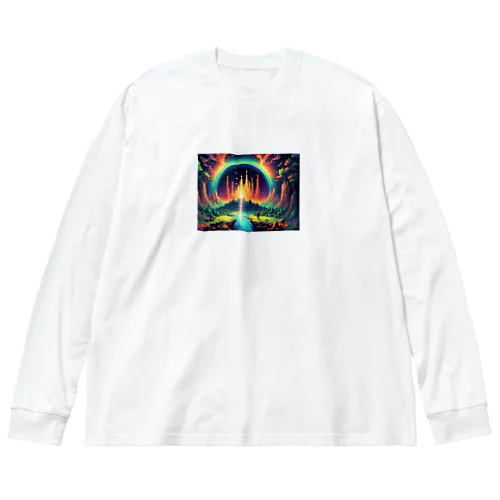 虹ドット絵 Big Long Sleeve T-Shirt