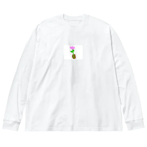 6さいが描いたお花 ビッグシルエットロングスリーブTシャツ