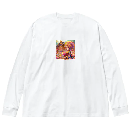 花 Big Long Sleeve T-Shirt