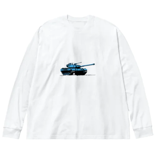 戦車イラスト03 ビッグシルエットロングスリーブTシャツ