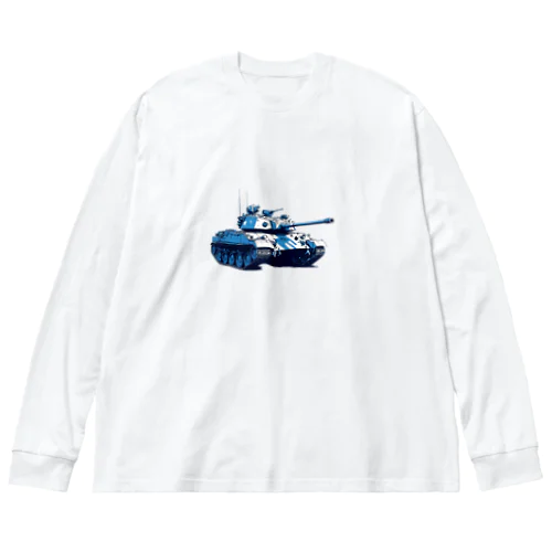 戦車イラスト04 ビッグシルエットロングスリーブTシャツ