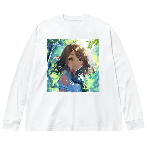 セーラー服の可愛い女の子　Tomoe bb 2712 ビッグシルエットロングスリーブTシャツ