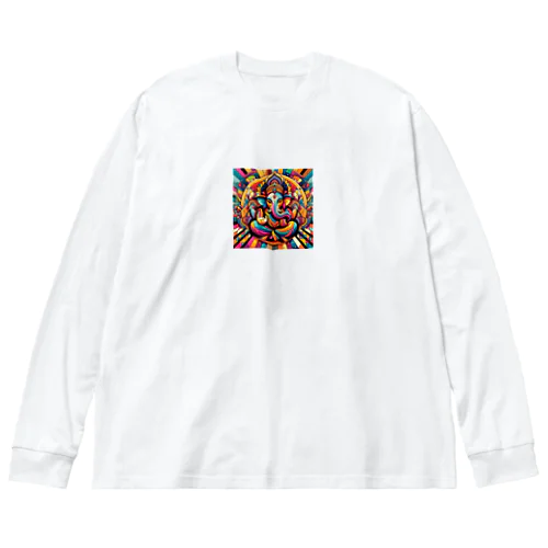 幾何学カラフルガネーシャ Big Long Sleeve T-Shirt