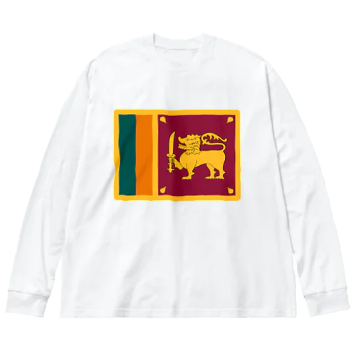 スリランカの国旗 루즈핏 롱 슬리브 티셔츠